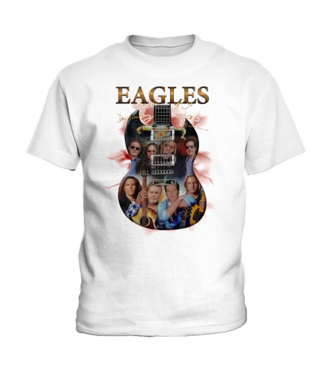 Eagles Rock band guitar signatures shirt - Unisex Long Sleeve Kids T-Shirt