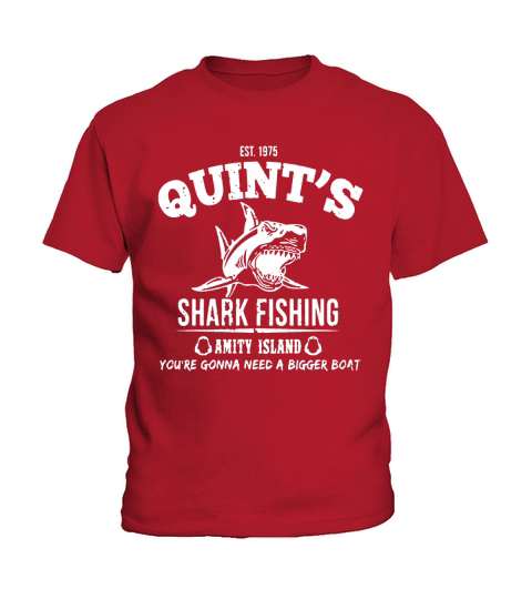 Est 1975 Quint Shark Fishing Amity Island Kids T-Shirt
