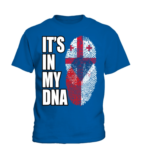 Georgian And Czech Mix Heritage DNA Flag Kids T-Shirt