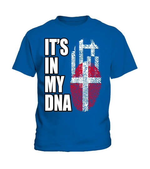 Greek And Danish Mix Heritage DNA Flag Kids T-Shirt