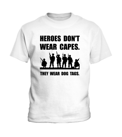 Heroes Wear Dog Tags Kids T-Shirt