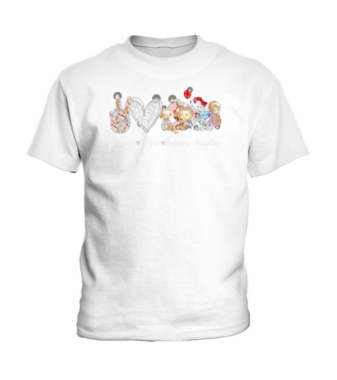 Peace love Horror movies shirt Kids T-Shirt