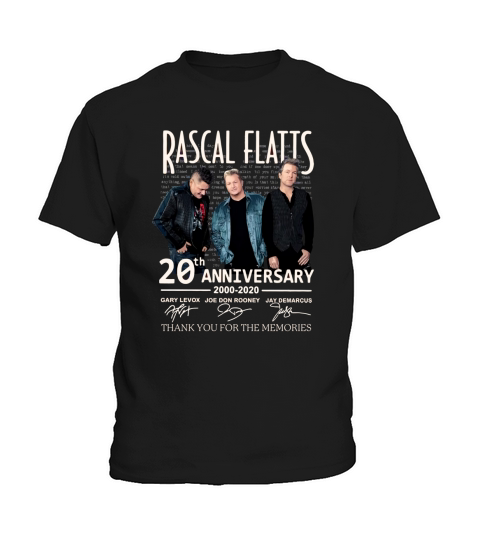 Rascal Flatts 20th anniversary 2000-2020 signed thank memories shirt Kids T-Shirt