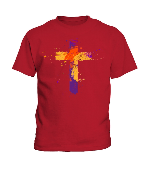 Retro Vintage Color Splash Cross Kids T-Shirt
