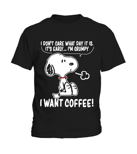 Snoopy - I want coffee Kids T-Shirt