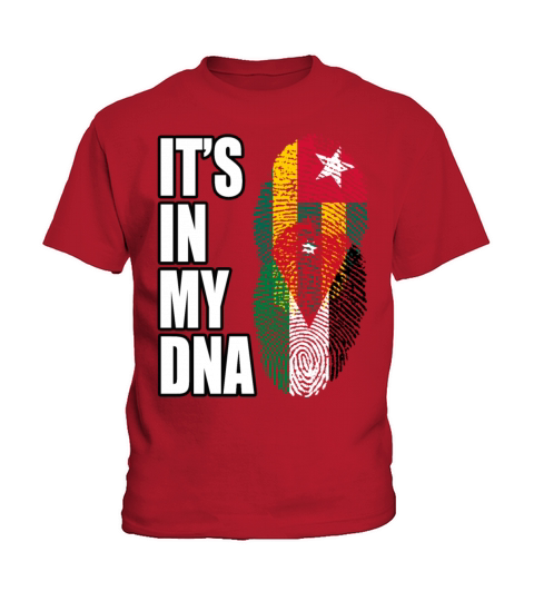 Togolese And Jordanian Mix Heritage DNA Flag Kids T-Shirt
