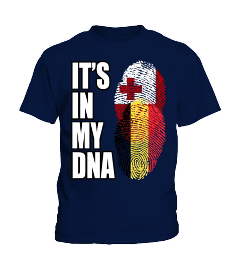 Tongan And Belgian Mix Heritage DNA Flag Kids T-Shirt