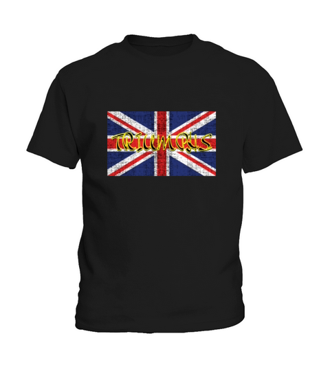 Triumphs Vintage England Flag Motorcycles Lover Kids T-Shirt