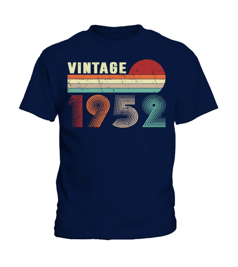 Vintage 1952 Men Women 70 Years Old 70th Birthday Kids T-Shirt
