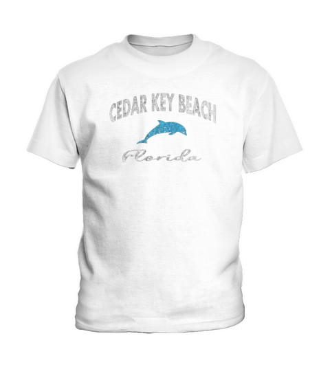 Vintage Dolphin Cedar Key Beach FL Distressed T Shirt Kids T-Shirt