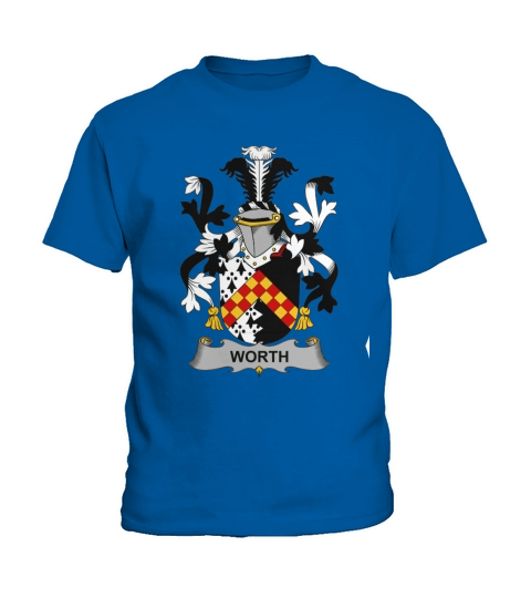 Worth Family Crest Irish Family Crests II Kids T-Shirt