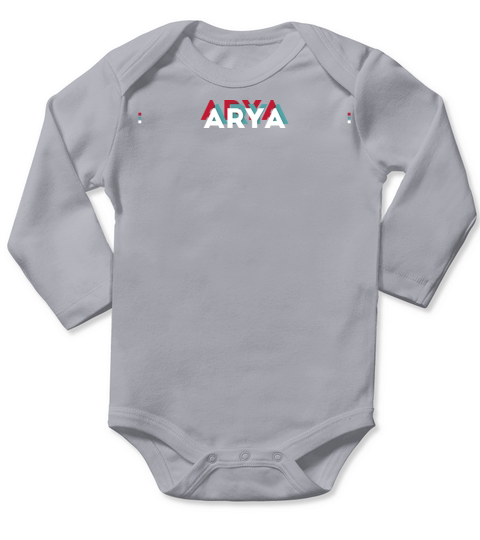 Arya Name - Funny Name Arya 80s theme Long Sleeve Baby One-Piece