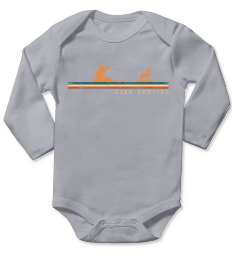 Buck Deer Hunting Hunter Retro Long Sleeve Baby One-Piece