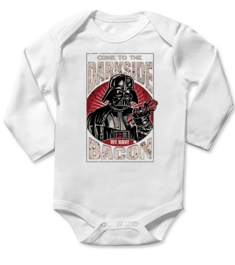 Come To The Dark Side We Have Bacon Long Sleeve Baby One-Piece