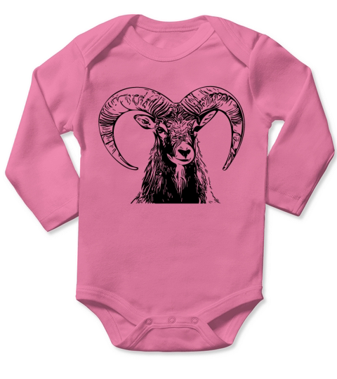Elegant Vintage Capricorn Long Sleeve Baby One-Piece