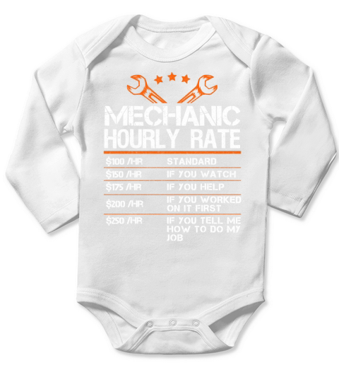 Funny Mechanic Hourly Rate - iPhone 6/6s Plus Case Long Sleeve Baby One-Piece