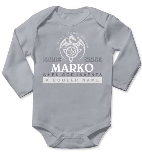 Funny Vintage Style Tshirt for MARKO Long Sleeve Baby One-Piece
