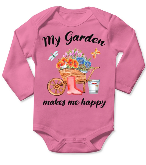 Garden Quote Hobby Gardener Gift Idea Long Sleeve Baby One-Piece