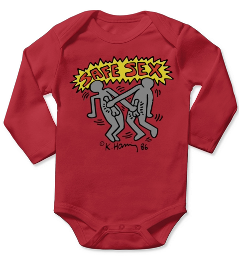 Harry Styles Keith Haring Safe Sex T-Shirt Long Sleeve Baby One-Piece