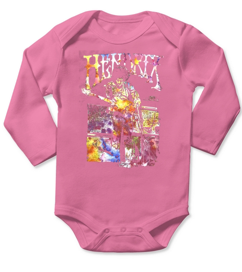 Jimi Hendrix Watercolor Hendrix Long Sleeve Baby One-Piece