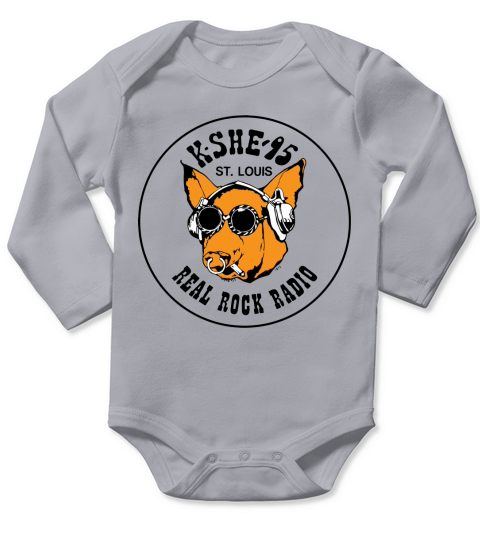 K SHE 95 ST.Louis Real Rock Radio Long Sleeve Baby One-Piece