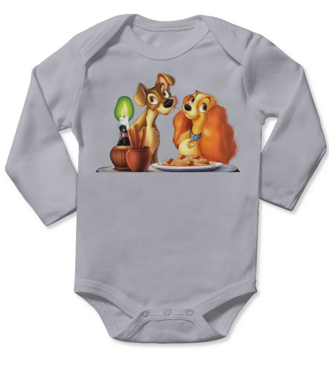Lady And The Tramp Long Sleeve Baby One-Piece