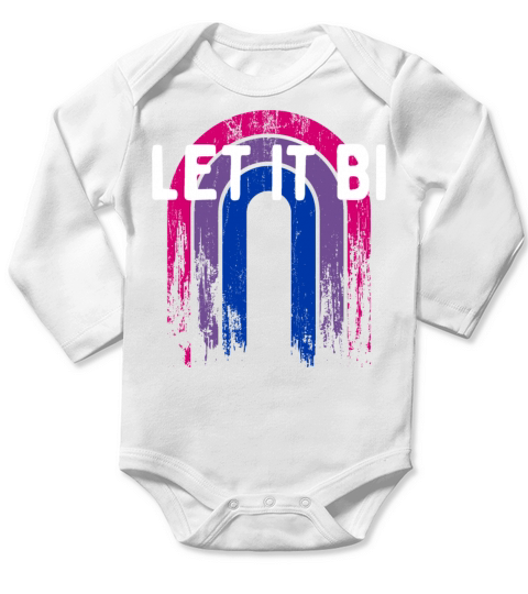 Let It Bi Bisexual Positivity Bi Pride Positive Long Sleeve Baby One-Piece