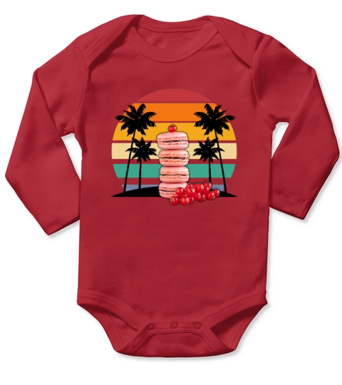 macaron tower vintage Long Sleeve Baby One-Piece