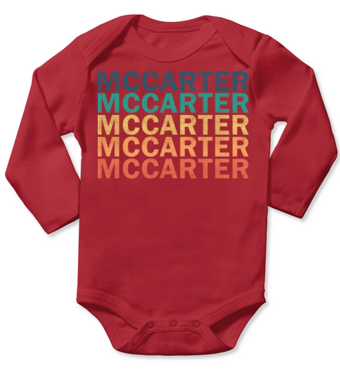 Mccarter Name T Shirt - Mccarter Vintage Retro Nam Long Sleeve Baby One-Piece