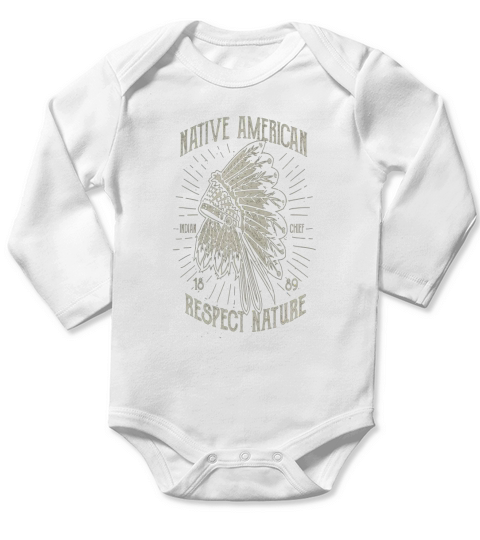 native american respect nature Long Sleeve Baby One-Piece