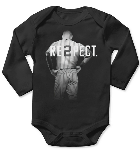 Respect Derek Jeter Re2pect 2 On Back New York Uniform Mj Baseball Long Sleeve Baby One-Piece