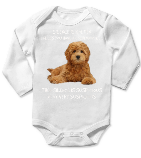 Silence Is Golden Unless You Have A Goldendoodle shirt Long Sleeve Baby One-Piece