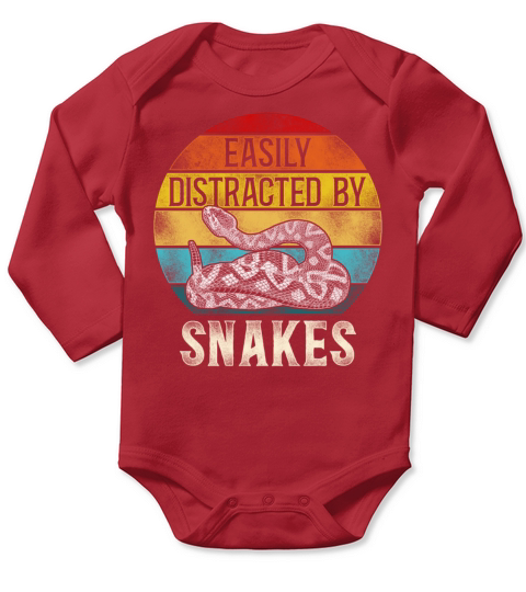 Snake Serpent Retro Vintage Easily Long Sleeve Baby One-Piece