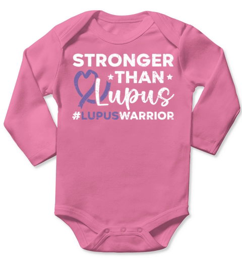 Stronger Than Lupus Awareness Autoimmune Disease Long Sleeve Baby One-Piece
