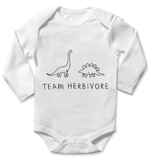 TEAM HERBIVORE vegan Long Sleeve Baby One-Piece