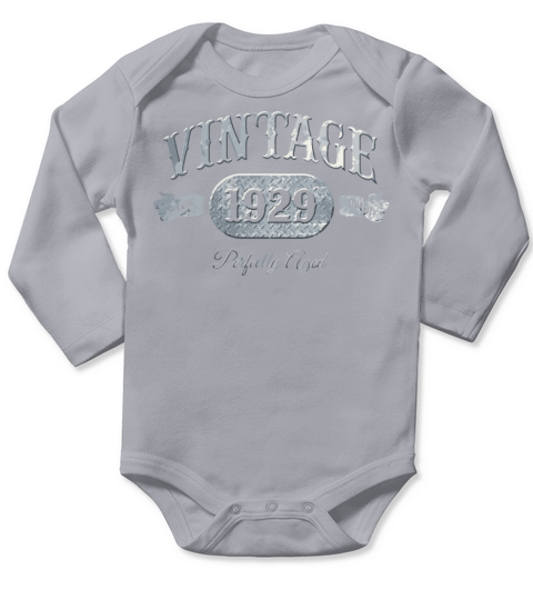 Vintage 1929 Perfectly Aged 91St Birthday Q2 Diamo Long Sleeve Baby One-Piece