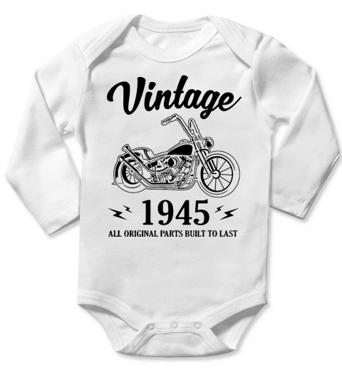 Vintage-1945 Long Sleeve Baby One-Piece