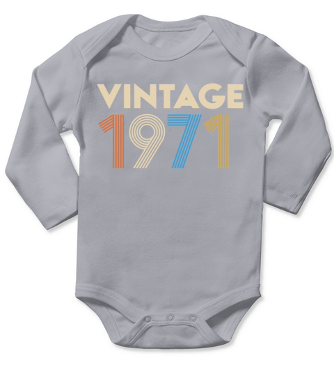 Vintage 1971 Long Sleeve Baby One-Piece