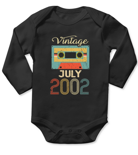 Vintage July 2002 20th Birthday 20 Year Gift Long Sleeve Baby One-Piece