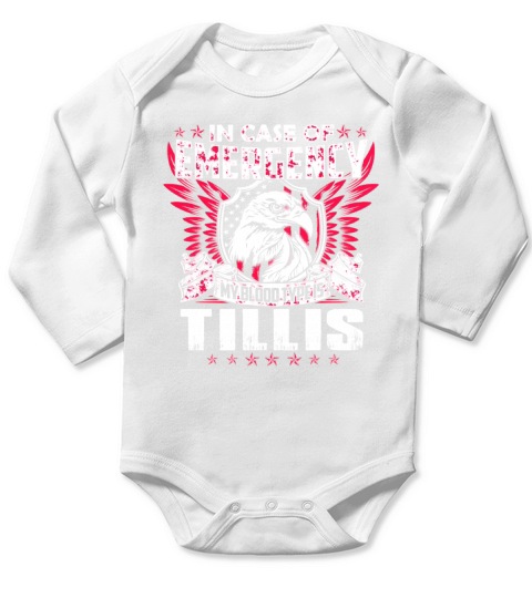 Vintage Tshirt for TILLIS Long Sleeve Baby One-Piece
