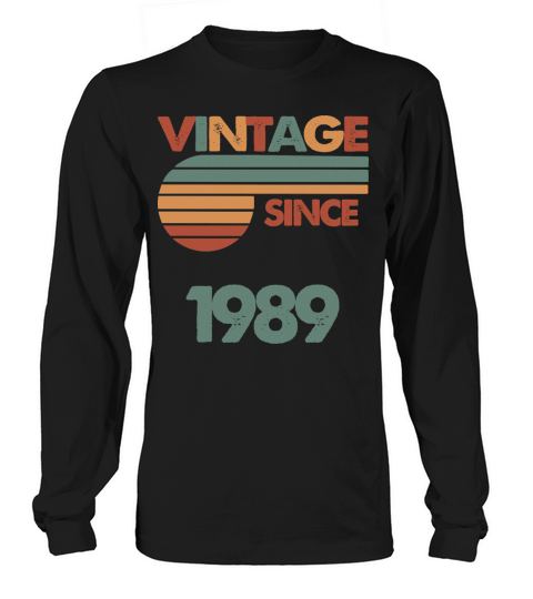 33th Vintage Birthday 1989 Long sleeved Unisex