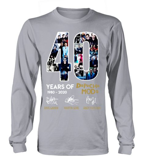 40 years of Depeche Mode signatures shirt Long sleeved Unisex