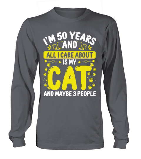 50th Birthday for Cat Mom 50 Year Old Cat Dad Long sleeved Unisex