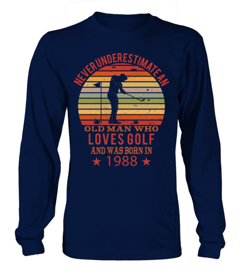 Golfing Golfplayers Vintage 1988 Birthday Long sleeved Unisex