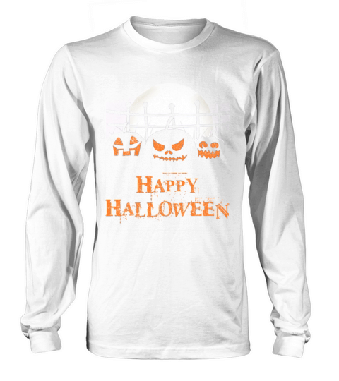 Happy Halloween Pumpkins On A Full Moon Long sleeved Unisex