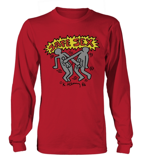Harry Styles Keith Haring Safe Sex T-Shirt Long sleeved Unisex