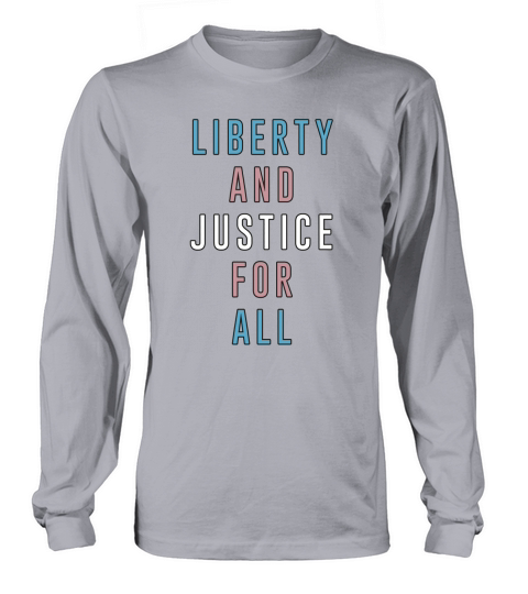Vintage Tshirt for LIBERTY AND JUSTICE FOR ALL Long sleeved Unisex