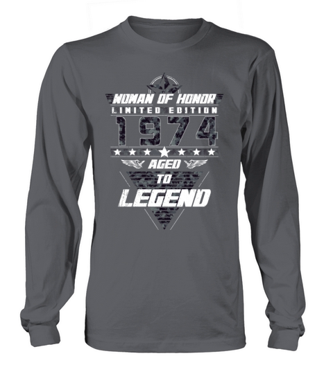 Woman of Honor 1974 Birthday Gift Women Camouflage Long sleeved Unisex