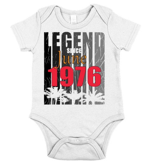 1976 vintage born in June gift Short Sleeve Baby One-Piece