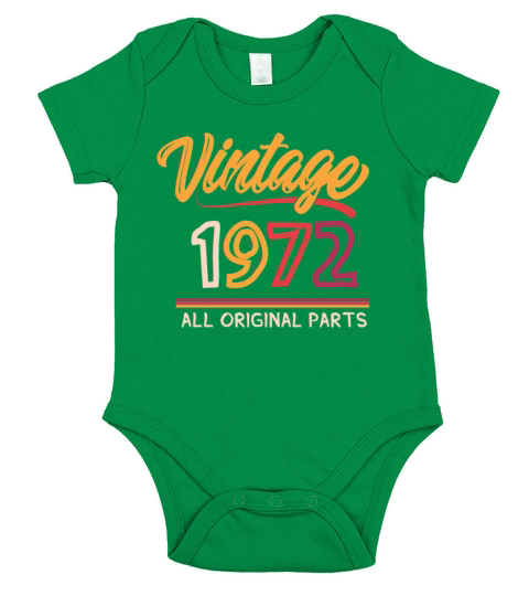 50th Birthday Vintage 1972 Limited Edition Short Sleeve Baby One-Piece